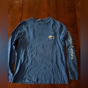 Vineyard Vines Blue Whale Snowboarder Long Sleeve Shirt 12/14